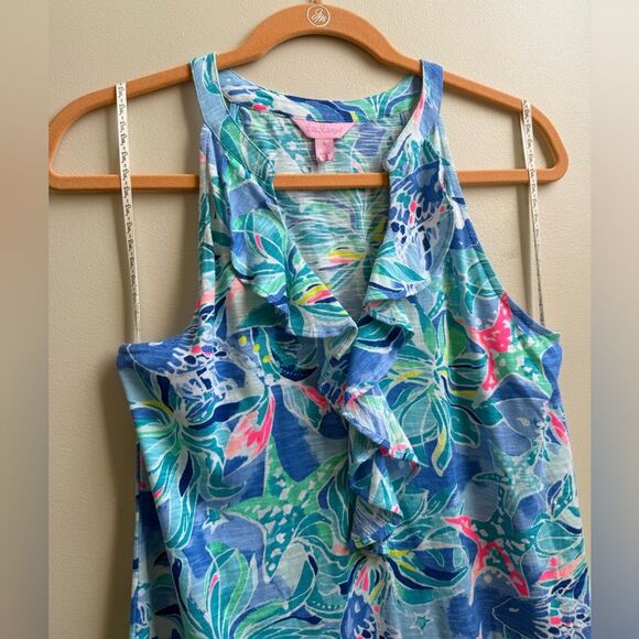 Lilly Pulitzer Shay Ruffle Tank Top Summer Dress Size Small - Picture 3 of 6